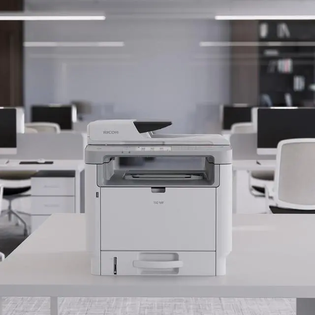 Alt view image 5 of 6 - RICOH 132 MF Compact Black & White Duplex Laser All-in-One Multi-Function Printer 34PPM Genuine Black Toner Cartridge Bundle