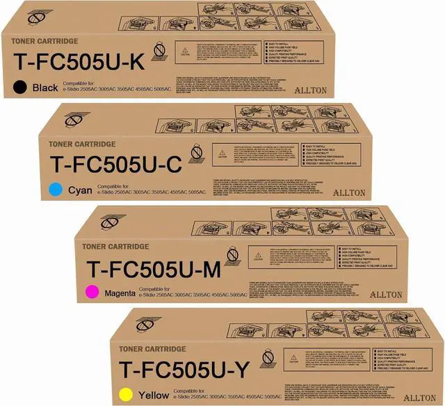 Main image of T-FC505U Toner Cartridge Compatible Toshiba T-FC505U-K T-FC505U-C T-FC505U-M T-FC505U-Y Toner Cartridge Replacement for Toshiba E-Studio 2505AC 3005AC 3505AC 4505AC 5005AC Printer(4-Pack)