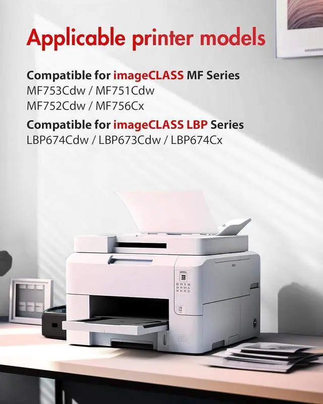 Alt view image 2 of 7 - 069 Toner Cartridge Set - 2 Pack Replacement for Canon 069 Toner Cartridge Set 069H Works for Canon Color ImageCLASS Mf753cdw MF751Cdw MF752Cdw LBP674Cdw MF752Cdw MF756Cx LBP673Cdw LBP674Cx (Black)