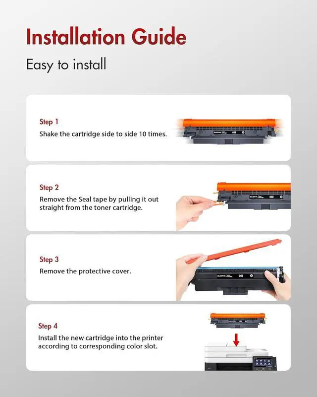 Alt view image 5 of 7 - 069 Toner Cartridge Set - 2 Pack Replacement for Canon 069 Toner Cartridge Set 069H Works for Canon Color ImageCLASS Mf753cdw MF751Cdw MF752Cdw LBP674Cdw MF752Cdw MF756Cx LBP673Cdw LBP674Cx (Black)