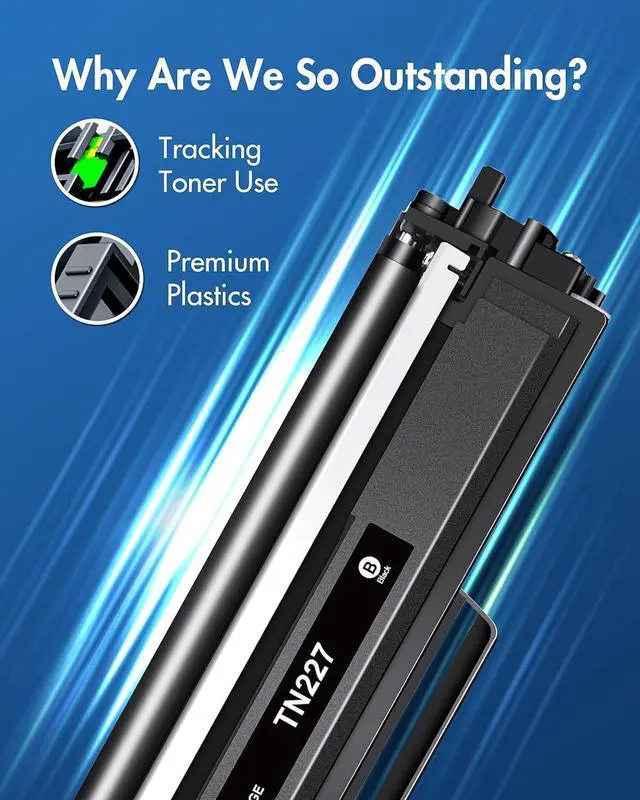 Alt view image 6 of 7 - TN227BK High Yield Toner Cartridge Replacement for Brother TN227 TN-227 BK TN223BK to Work with Brother MFC-L3770CDW HL-L3290CDW HL-L3270CDW, 2 Black TN-227BK