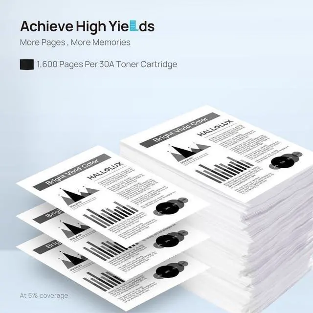 Alt view image 3 of 6 - Ennovor HALLOLUX 30A 30X Toner Cartridge 4-Pack Replacement for HP 30A 30X CF230A CF230X Toner to use with HP Pro MFP M227fdw M203dw M203d M227fdn M203dn M227sdn Printer (4-Black)