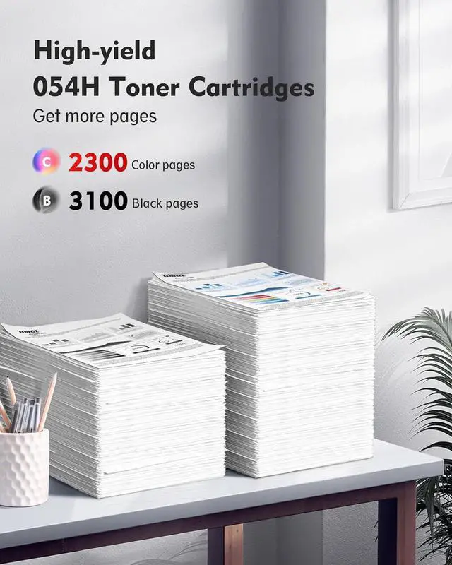 Alt view image 3 of 7 - 054H Toner Cartridge Set 4 Pack High Yield for Canon 054H 054 CRG-054