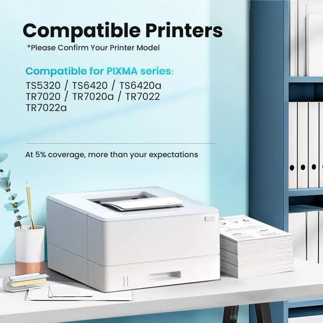 Alt view image 2 of 7 - PG-260XL Black Ink Cartridge Replacement PG 260XL for Canon PG-260 Black Ink Cartridge for Canon TS6420a Ink Cartridges Work for PIXMA TS6400 TS6420 TS5320 TR7020a TR7020 TR7022 TR7022a (2 Pack)