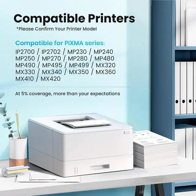Alt view image 2 of 6 - 210XL and 211XL Ink Cartridges Replacement for Canon 210 XL and 211 XL Ink Cartridges 211XL Color 210XL Black Ink Cartridge Work for IP2702 MP230 MP250 MP280 MP480 MX320 MX330 MX340 (1 Black,1 Color)