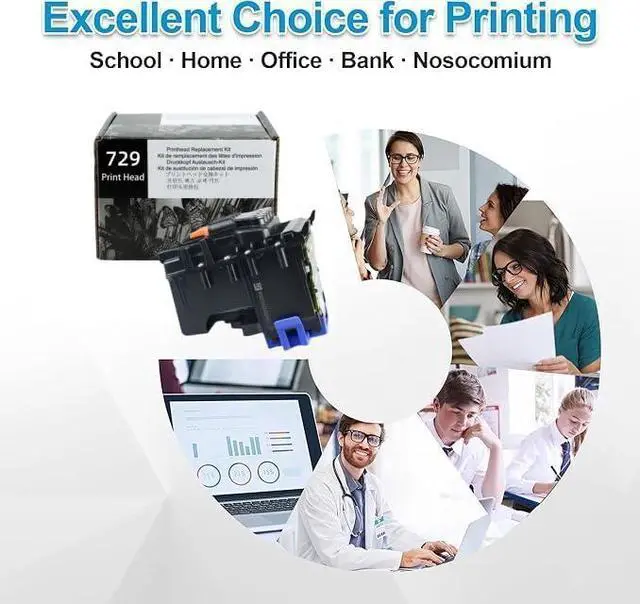 Alt view image 5 of 5 - Ennovor 729 Printhead (F9J81A) Compatible with DesignJet T830 MFP & T730 Large Format Plotter Printers