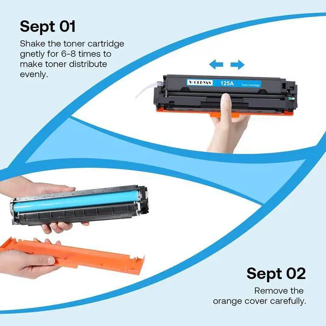 Alt view image 6 of 7 - Ennovor 125A Toner Cartridge High Yield Compatible for HP 125A Color Laserjet CM1312 MFP CM1312nfi CP1515n CP1518ni CP1215 CP1515n Printer (4 Pack, Black, Cyan, Yellow, Magenta)