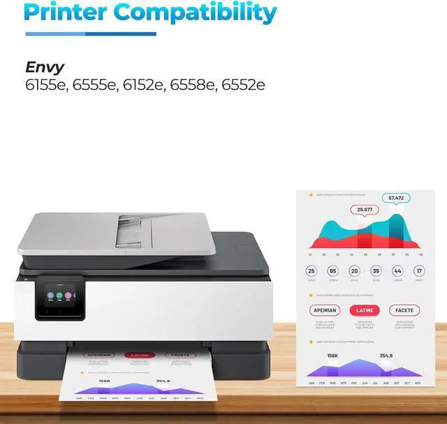Alt view image 2 of 7 - 68 Ink Cartridges Envy 6555e 6155e 6152e 6552e Compatible with hp 68 Ink Cartridges Black Color Combo Pack Compatible for Envy 6555e, 6155e, 6152e, 6552e, 6558e, Printers (2-Pack, 1 Black/1 Tri-Color)