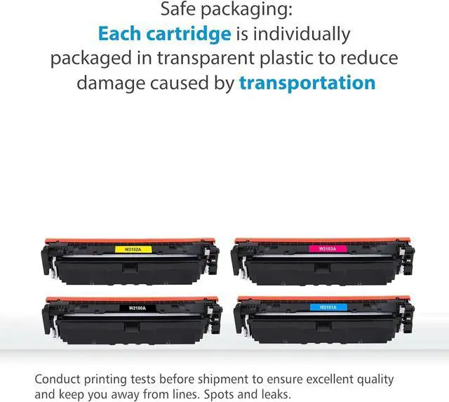 Alt view image 4 of 5 - 210A Toner Cartridges 4 Pack Set | 4201dn 4201dw Compatible for HP 210A W2100A 210X High Yield W2100X for Color Laserjet