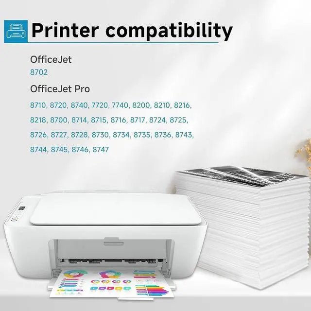 Alt view image 2 of 6 - Ennovor 952XL Ink Cartridges Remanufactured Replacement for HP 952 XL hp952 Combo 4 Pack for Officejet Pro 8710 7740 8720 8702 8210 7720 8715 8730 8740 8216 Printer Black Color