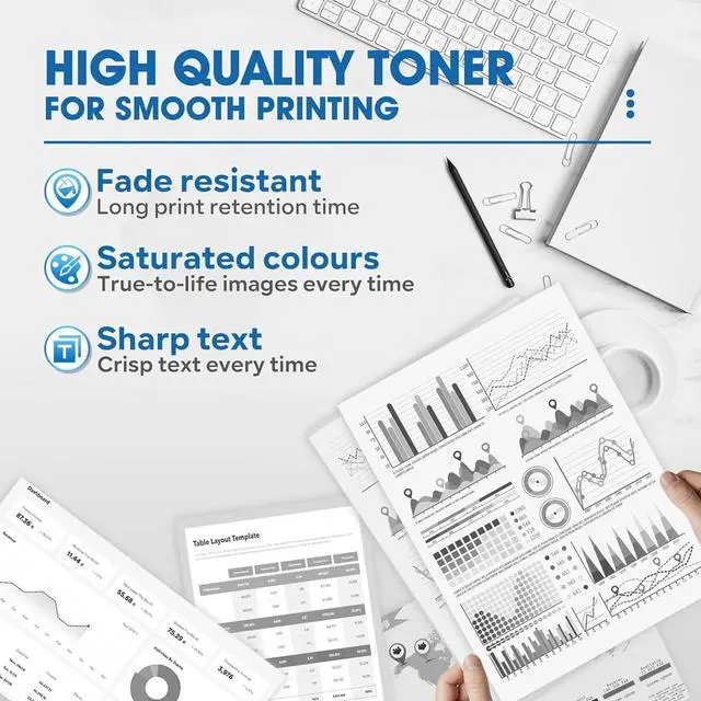 Alt view image 4 of 4 - Ennovor TN227BK TN227 Black High Yield Toner Cartridge Replacement for Brother TN-227BK TN-227 MFC-L3770CDW HL-3290CDW HL-L3230CDW MFC-L3750CDW Printer (2 Pack)