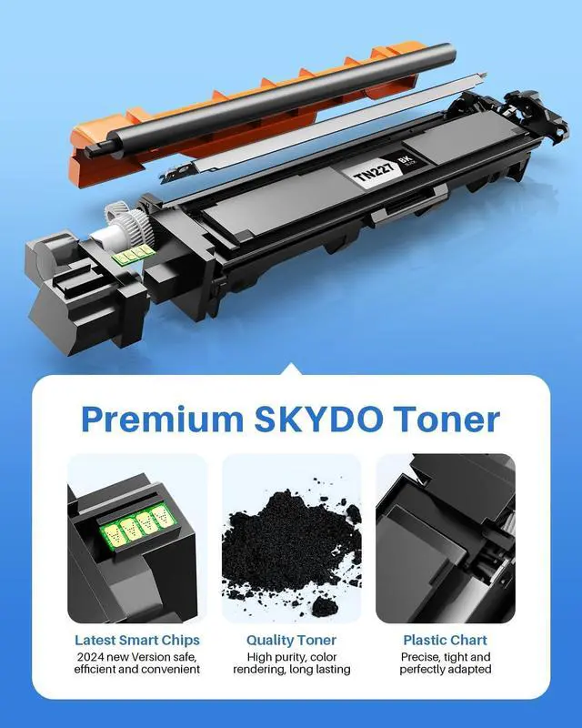 Alt view image 3 of 7 - TN227BK TN-227BK Toner Cartridge Replacement for Brother TN-227 TN227 Black Toner High Yield TN223BK TN223 For Brother MFC-L3770CDW HL-L3270CDW HL-L3290CDW MFC-L3710CW HL-L3210CW HL-L3230CDW (2 Black)