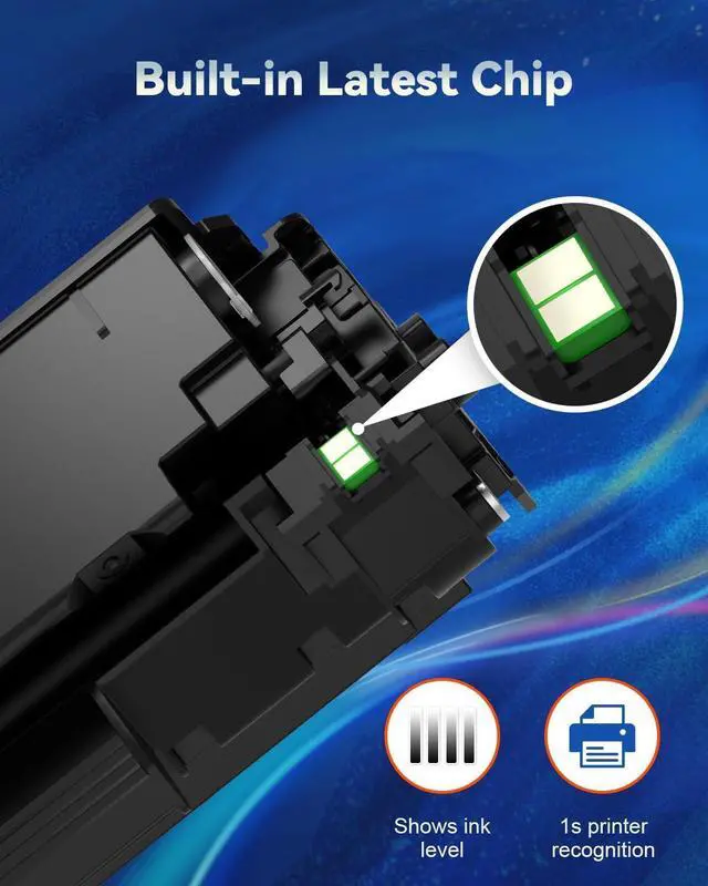 Alt view image 3 of 5 - 83A CF283A Black Toner Cartridge Compatible Replacement for HP 83A 83X CF283A Laserjet Pro MFP M201dw M225dw M127fn M225dn M127fp M127fw M201n M125a M125rnw M125nw Printer (4 Black)