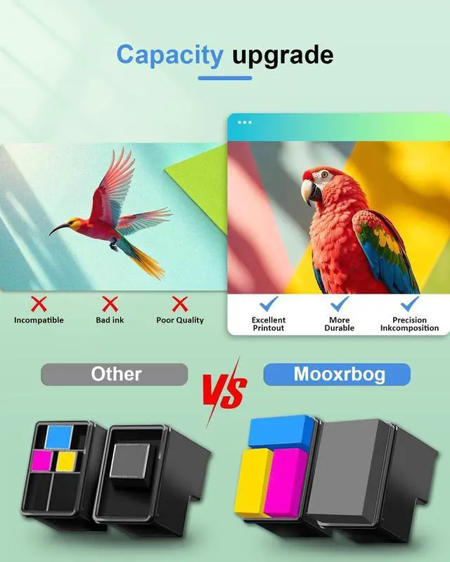 Alt view image 4 of 6 - Ennovor 21XL 22XL Ink Cartridges Combo Pack Compatible HP 21 22 Ink Cartridges Replacement for OfficeJet 4315 J3680 DeskJet F2210 F4180 F380 F300 F4140 D1455 3940 PSC 1410 (2-Pack, Black/Tri-Color)