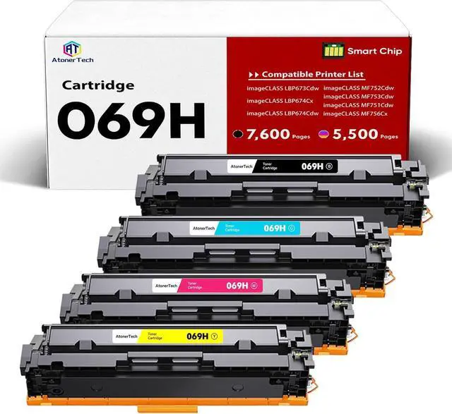 Main image of Ennovor 069H/069 High Yield Toner Cartridge Set Replacement for Canon 069/069H with Canon imageCLASS MF753Cdw MF751Cdw LBP674Cdw Printers |4-Pack,High Capacity, Long-Lasting Performance