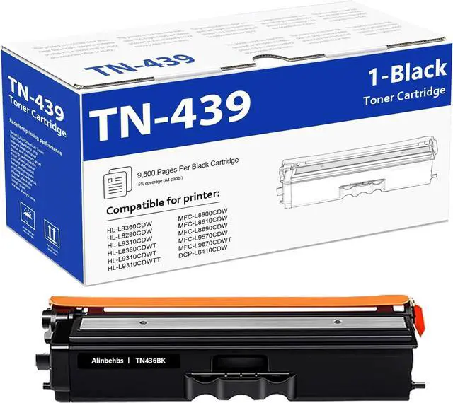 Main image of TN439BK High Yield 9,500 Pages Replacement for Brother TN439 Black Toner Work with HL-L8360CDW HL-L9310CDW MFC-L8900CDW MFC-L8610CDW MFC-L9570CDW, Compatile TN-439 Toner Black 1-Pack
