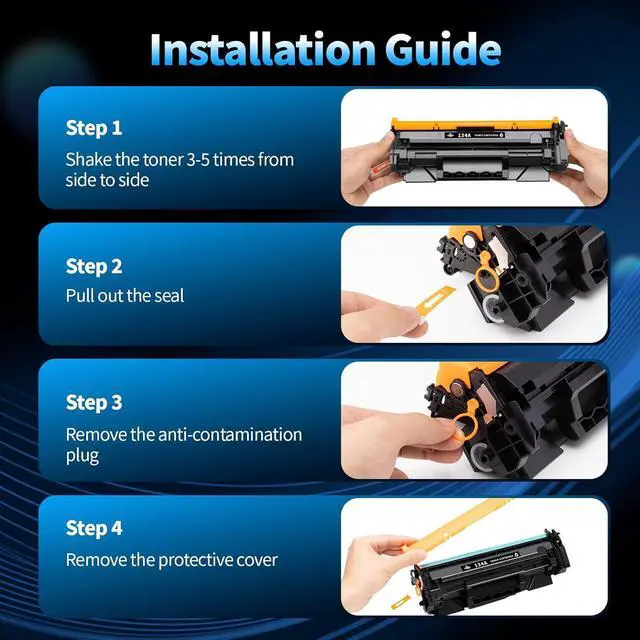 Alt view image 6 of 7 - Ennovor 134A Toner Cartridge (with Chip) Replacement for HP 134A 134X W1340A W1340X Black Ink Cartridges for HP M209dw M234dw M234sdw M234sdn Printer (2-Pack)