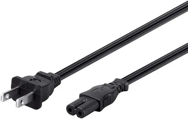 Alt view image 2 of 7 - {UL Listed} BRENDAZ Compatible w/Charger, Xbox One S/X Game Console, Slim Edition PS3, Playstation 4, Slim PS4, Universal 2 Prong 2 Slot Power Cord Cable Non Polarized NEMA 1-15P to IEC C7 (15-feet)