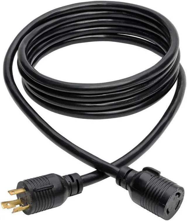 Alt view image 2 of 5 - Tripp Lite Heavy-Duty Power Extension Cord Cable 30A 10 AWG L6-30P to L6-30R w/ Locking Connectors 14ft 14' (P041-014) black