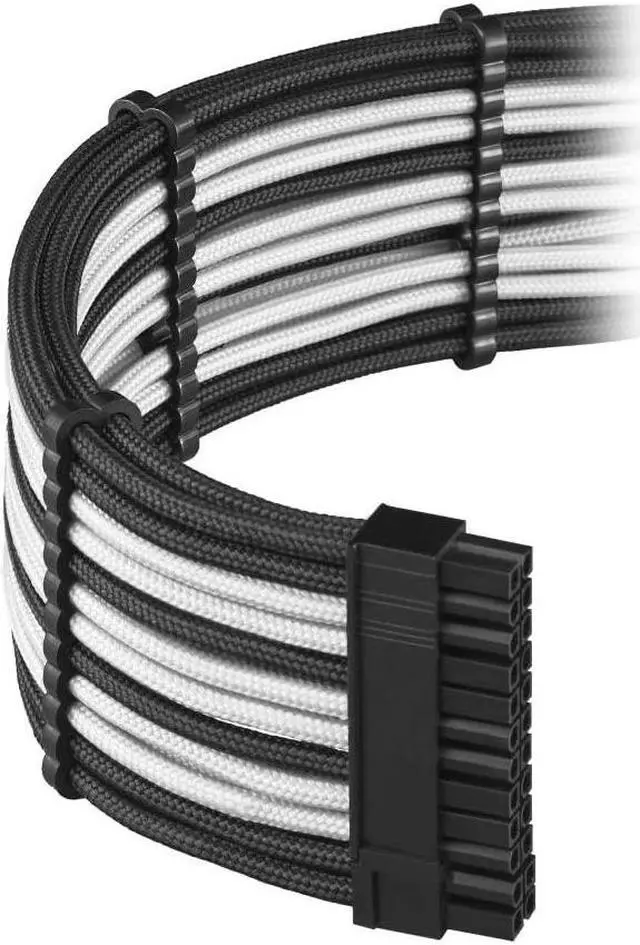 Alt view image 2 of 3 - CableMod E-Series Pro ModFlex Sleeved Cable Kit for EVGA G5 / G3 / G2 / P2 / T2 (Black + White)