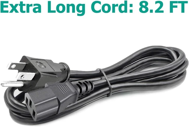 Alt view image 4 of 5 - 8.2ft Power Cord Replacement for Pioneer DJ XDJ-XZ XDJ-RX2 XDJ-RX3 Opus-Quad System 3 Prong AC Power Cord Cable