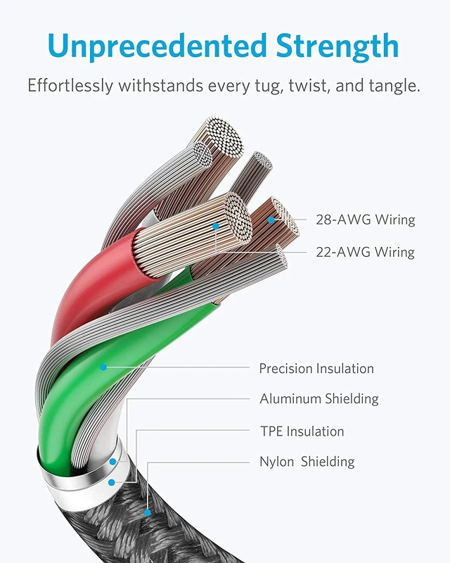Alt view image 2 of 4 - Lightning iPhone Charger Cable - MFI - Certified Made for iPhone 8/8 Plus/X/XS/XS Max/XR/7/7 Plus/SE/6/6 Plus/6S/6S Plus/5/5C/5S iPad/iPad mini/iPad Air iPod Touch/Nano(6 FT Black)