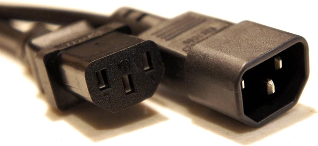 Alt view image 3 of 4 - 10 Pack of 2 Foot IEC 320 NEMA C13 C14 10A 18AWG AC Power Cord PDU to CPU Cables