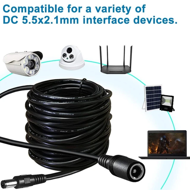 Alt view image 5 of 5 - Dc Power Extension Cable,5.5mm x 2.1mm 12v Extension Cord 20FT Security Camera Cable DC Male to Female Extender Wire for CCTV IP Indoor Camera Dvr Standalone LED Strip,DC Supply Adapter