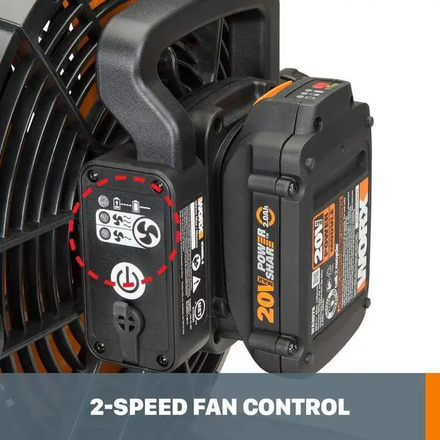 Alt view image 6 of 7 - WX095L.9 20v 9" Fan, Bare Tool Only