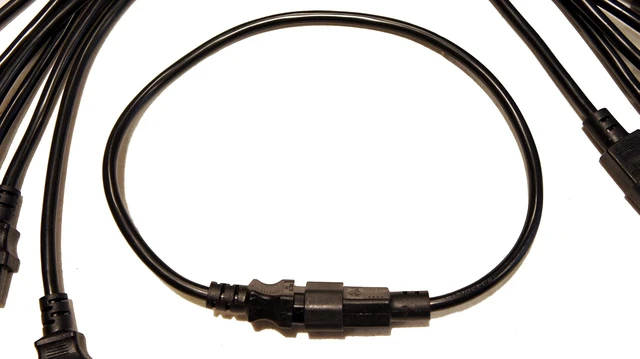 Alt view image 4 of 4 - 10 Pack of 2 Foot IEC 320 NEMA C13 C14 10A 18AWG AC Power Cord PDU to CPU Cables