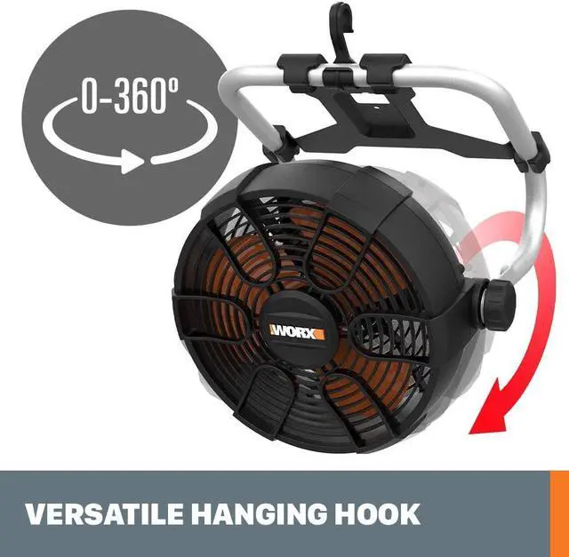 Alt view image 4 of 7 - WX095L.9 20v 9" Fan, Bare Tool Only