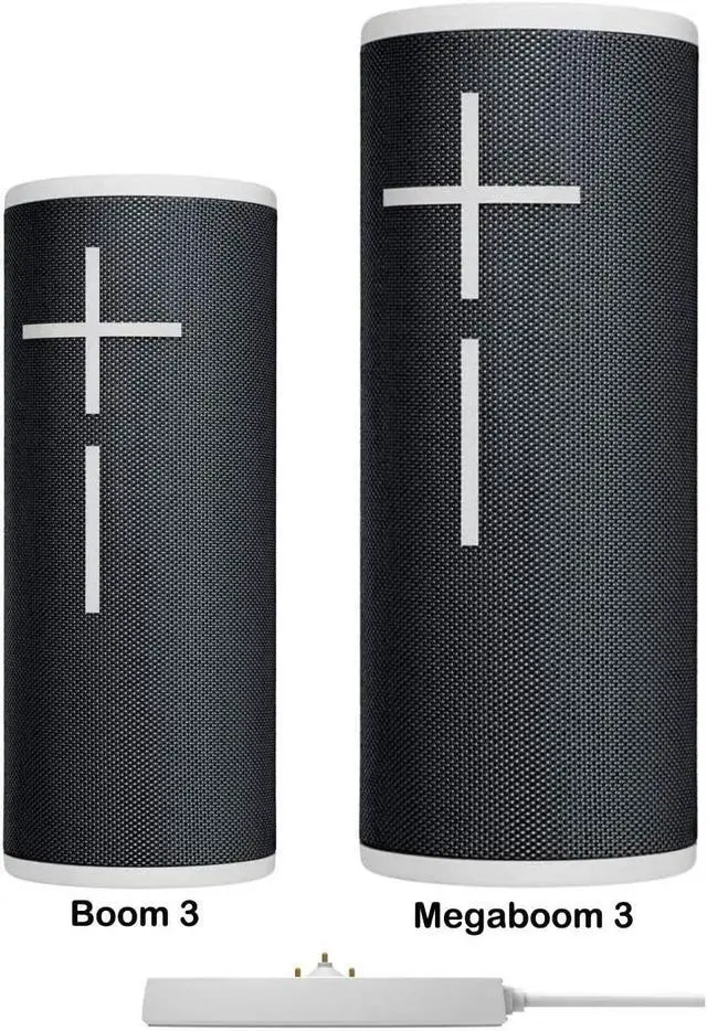 Alt view image 5 of 7 - Power Up Charging Dock Compatible with Ultimate Ears UE Boom 3/Megaboom 3/Blast/Megablast(Wall Charger and 5 Feet Cable Included) White