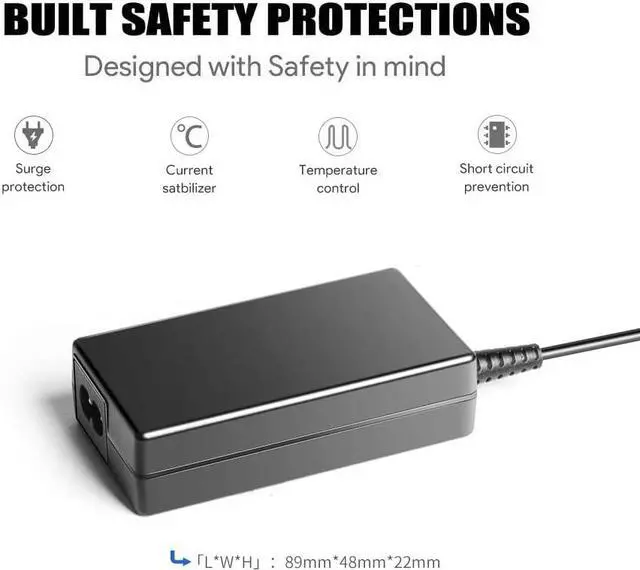 Alt view image 7 of 7 - KFD 18V Universal AC Power Charger DC 2.69A (2.5A/2A/1.5A/1A Compatible) Barrel DC Plug 5.5x2.1mm with 7 Tips 6.5x4.4mm/ 5.5x3.0mm/ 5.5x2.5mm/ 4.8x1.7mm/ 4.0x1.7mm/ 3.5x1.35mm/ 2.5x0.7mm Power Supply