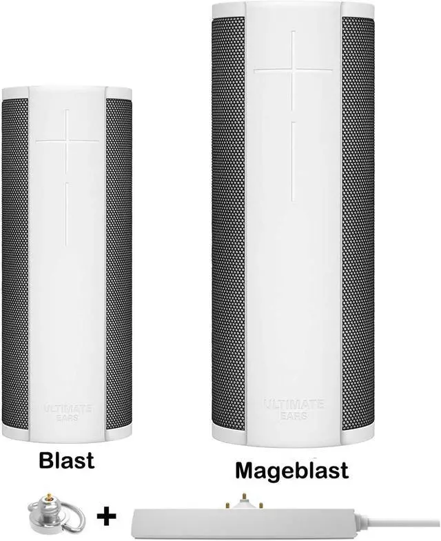 Alt view image 4 of 7 - Power Up Charging Dock Compatible with Ultimate Ears UE Boom 3/Megaboom 3/Blast/Megablast(Wall Charger and 5 Feet Cable Included) White