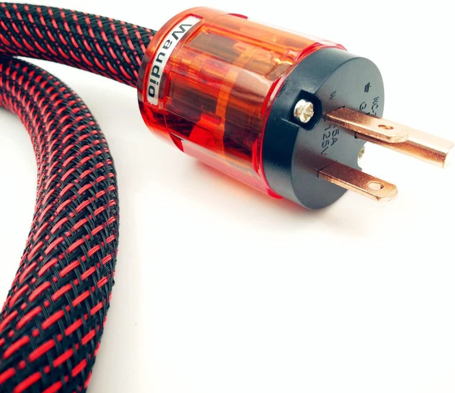 Alt view image 2 of 7 - WAudio Hi-End Hifi Audio AC Power Cable Power Cord US Plug - 3.3FT (1M)