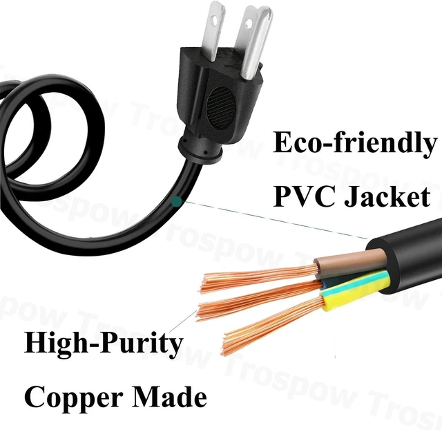 Alt view image 3 of 5 - 8.2ft Power Cord Replacement for Pioneer DJ XDJ-XZ XDJ-RX2 XDJ-RX3 Opus-Quad System 3 Prong AC Power Cord Cable