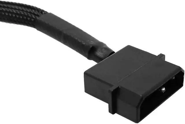 Alt view image 3 of 5 - Endlesss 4-Pin Molex to 3 X 3-Pin/4-Pin PC Case Fan Sleeved Adapter Cable 1 to 3 PMW Fan Splitter Extension Power Cable 10.5 Inches (2 Pack)