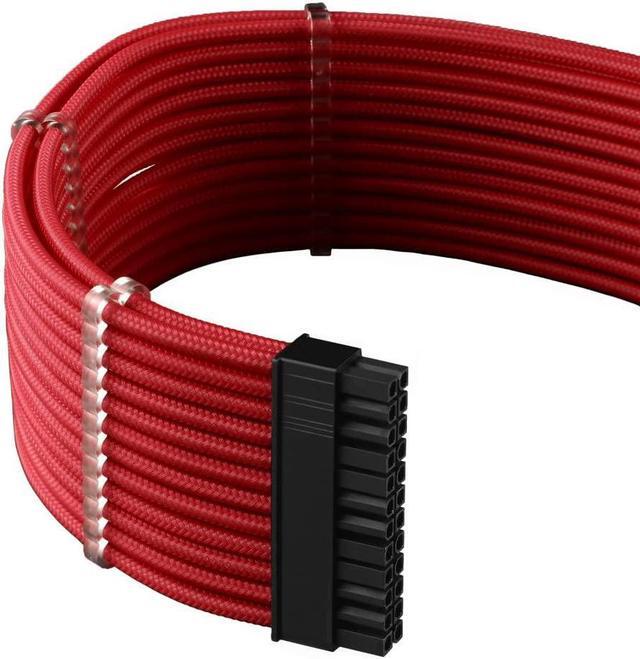 Alt view image 2 of 3 - CableMod E-Series Pro ModMesh Sleeved Cable Kit for EVGA G5 / G3 / G2 / P2 / T2 (Red)