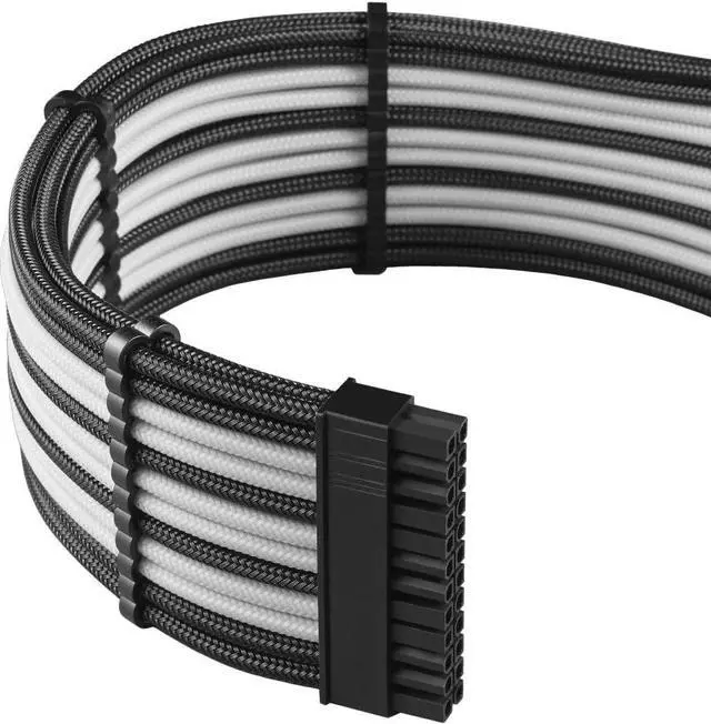 Alt view image 2 of 3 - CableMod E-Series Pro ModMesh Sleeved Cable Kit for EVGA G5 / G3 / G2 / P2 / T2 (Black + White)