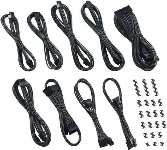 Main image of CableMod RT-Series Classic ModMesh Sleeved Cable Kit for ASUS and Seasonic (Carbon)