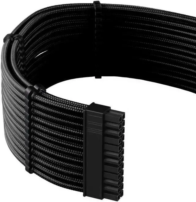 Alt view image 2 of 3 - CableMod C-Series Pro ModMesh Sleeved Cable Kit for Corsair RM Yellow Label/AXi/HXi (Black)