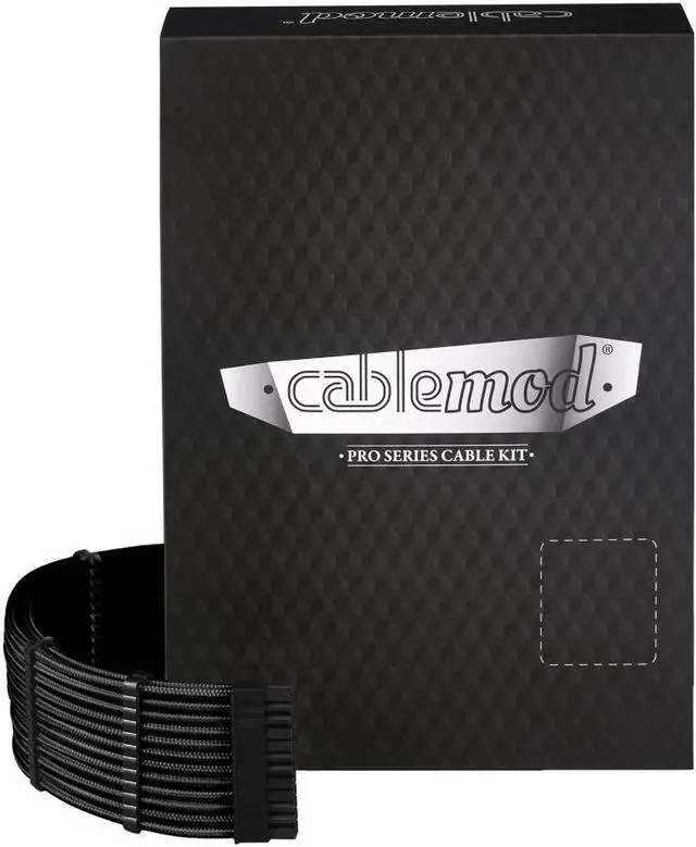 Main image of CableMod C-Series Pro ModMesh Sleeved Cable Kit for Corsair RM Yellow Label/AXi/HXi (Black)