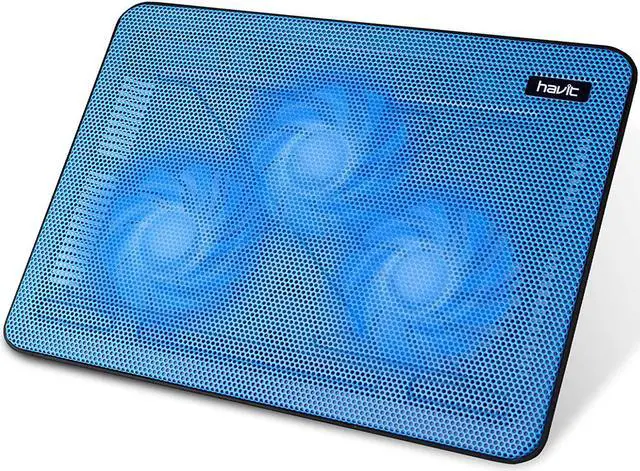 Main image of Havit HV-F2056 15.6-17 Inch Laptop Cooler Cooling Pad - Slim Portable USB Powered (3 Fans) (Blue)