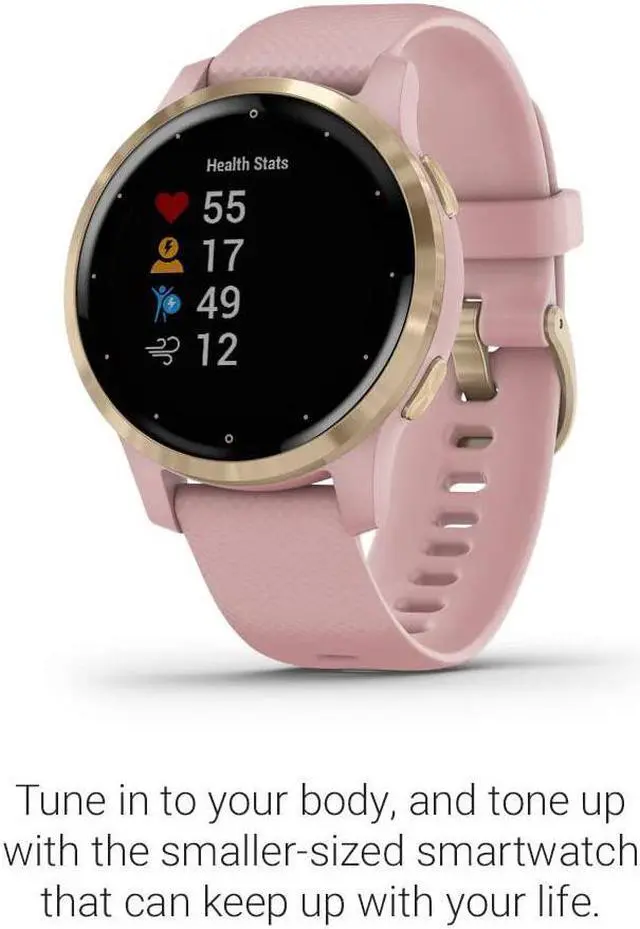Alt view image 10 of 15 - Garmin vívoactive 4S, Smaller-Sized GPS Smartwatch, Features Music, Body Energy Monitoring, Animated Workouts