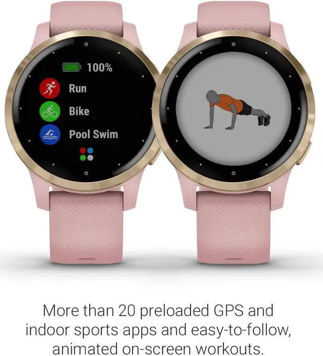Alt view image 13 of 15 - Garmin vívoactive 4S, Smaller-Sized GPS Smartwatch, Features Music, Body Energy Monitoring, Animated Workouts