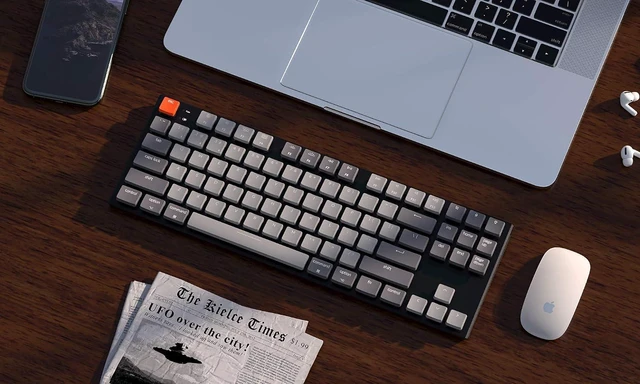 Alt view image 5 of 6 - Keychron K1 (Version 4) Wireless Mechanical Keyboard - Gateron Low Profile Blue - WH LED (K1V4-L2)