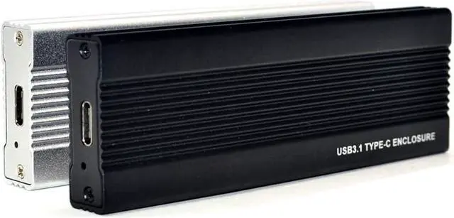 Alt view image 6 of 7 - 3TB NVME SSD Enclosure PCI-E M.2 to USB 3.1 Type-C Adapter Hard Drive Disk External Box USB C 10Gbps RTL9210 M2 M Key PCIE HDD Case for 2242 2260 2280 (Silver C to A)