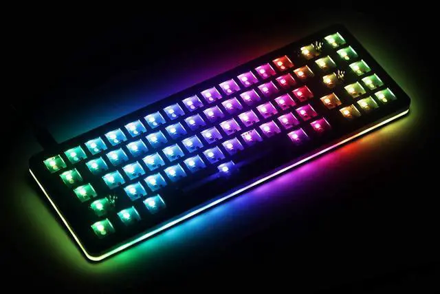 Alt view image 6 of 7 - DROP ALT Mechanical Keyboard  65% (67 Key) Gaming Keyboard, Hot-Swap Switches, Programmable Macros, RGB LED Backlighting, USB-C, Doubleshot PBT, Aluminum Frame (Barebones, Gray), Space Gray