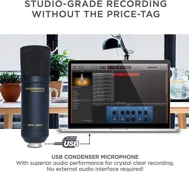 Alt view image 2 of 7 - Xiaogan MPM-1000U | Large Diaphragm USB Condenser Microphone For Podcasting & Recording, Including USB Cable & Mic Clip