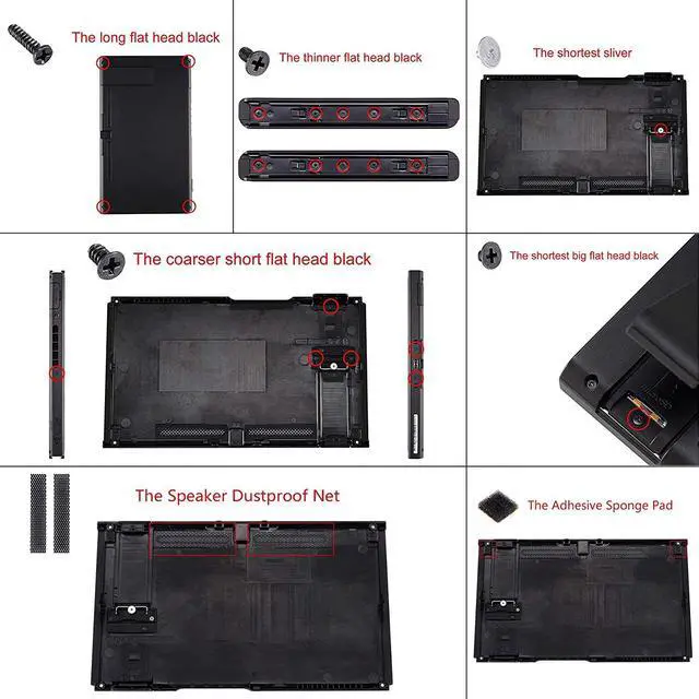 Alt view image 6 of 7 - Clear Emerald Green Faceplate Backplate DIY Replacement Housing Shell Case for Nintendo Switch Console with Kickstand JoyCon Console NOT Included @